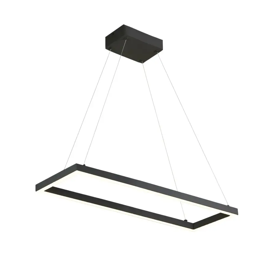 Piazza LED Linear Pendant in Black