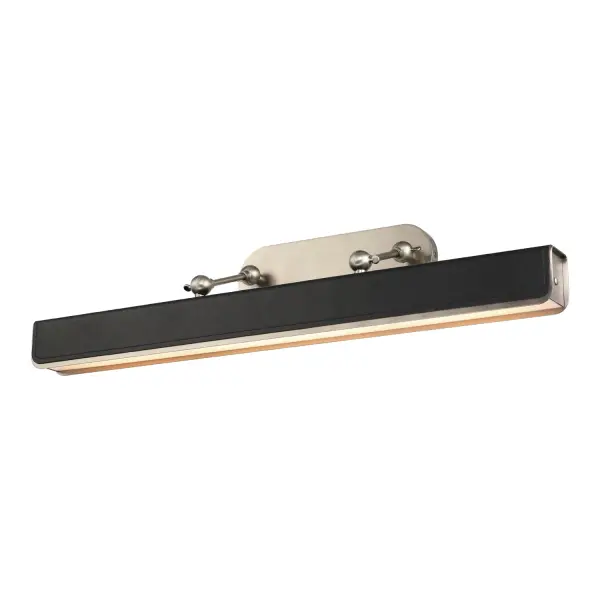 Elegant Picture Light with Warm Brass and Leather Accents - Image 1
