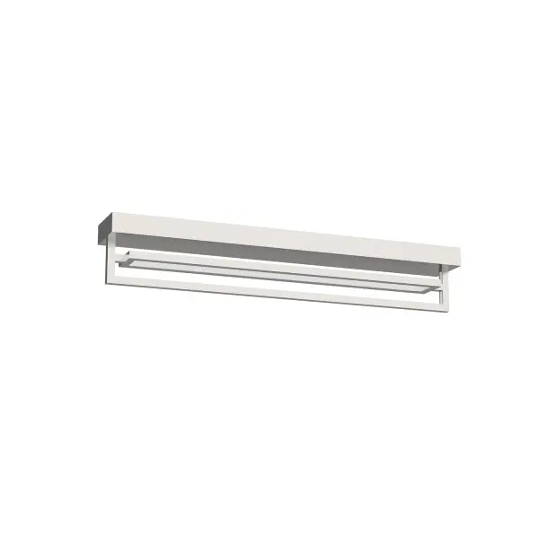 The Mondrian Semi-Flush Mount features rectilinear frames of light creating an illusion of levitation. Its airy design with negative space blends seamlessly into modern interiors while providing warm 3000K LED illumination.