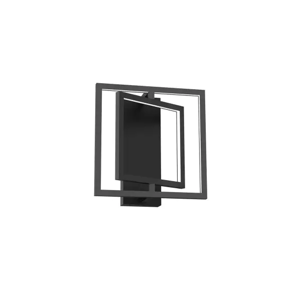 The Mondrian Semi-Flush Mount transforms modern lighting into art with its rectilinear frame design. Integrated LED borders create an illusion of levitation while the open central void maintains visual lightness in any space. - alternate view