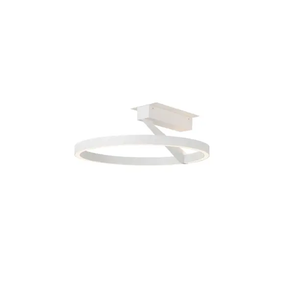 The Roda semi-flush mount combines minimalist Scandinavian aesthetics with practical integrated LED lighting. Its wheel-inspired design and selectable color temperature make it adaptable to any modern space.