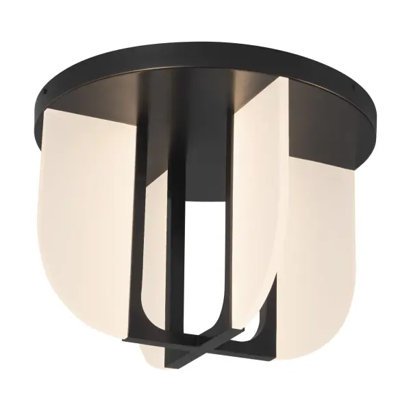 The Anders Collection bridges vintage Art Deco elegance with contemporary light guide technology. This 16-inch semi-flush mount delivers sophisticated ambient lighting with decorative appeal, perfect for transitional spaces. - alternate view