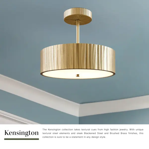 Kensington 12-Inch Semi-Flush Mount in Vintage Brass - Image 7