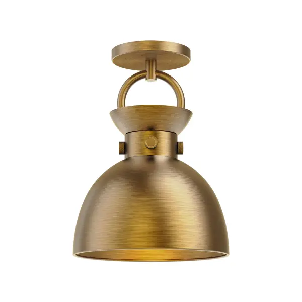 The Waldo brings artful versatility to compact spaces with its handsome matte black and aged gold finish. At 9 inches, it's perfectly sized for hallways, entryways, and smaller rooms where style meets function.