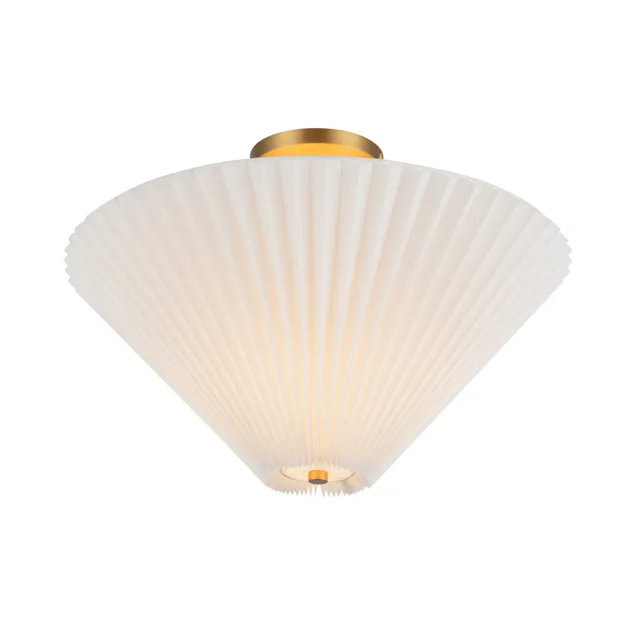 Bridgette 16-Inch Semi-Flush Mount in Brushed Gold - Image 3