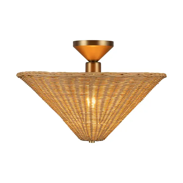 Bridgette 16-Inch Semi-Flush Mount in Brushed Gold - Image 6