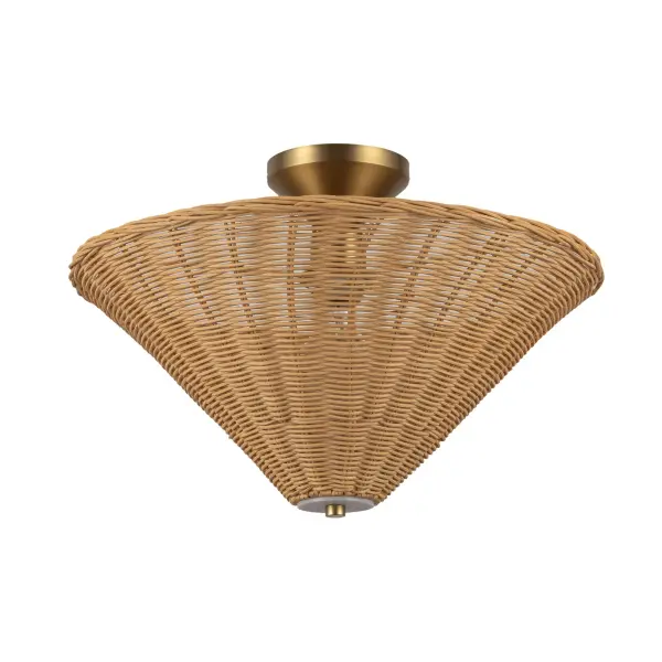Bridgette 16-Inch Semi-Flush Mount in Brushed Gold - Image 7