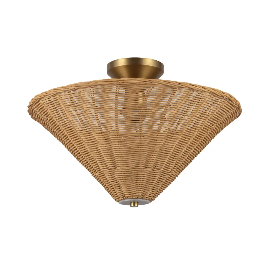 Bridgette 16-Inch Semi-Flush Mount in Brushed Gold - Image 7