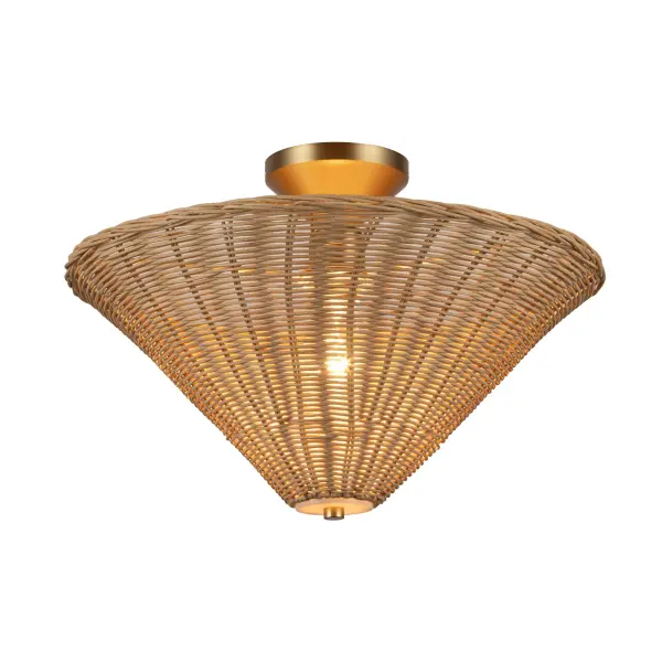 Bridgette 16-Inch Semi-Flush Mount in Brushed Gold - Image 8