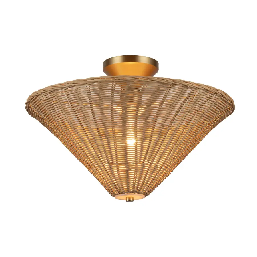 Bridgette 16-Inch Semi-Flush Mount in Brushed Gold - Image 8