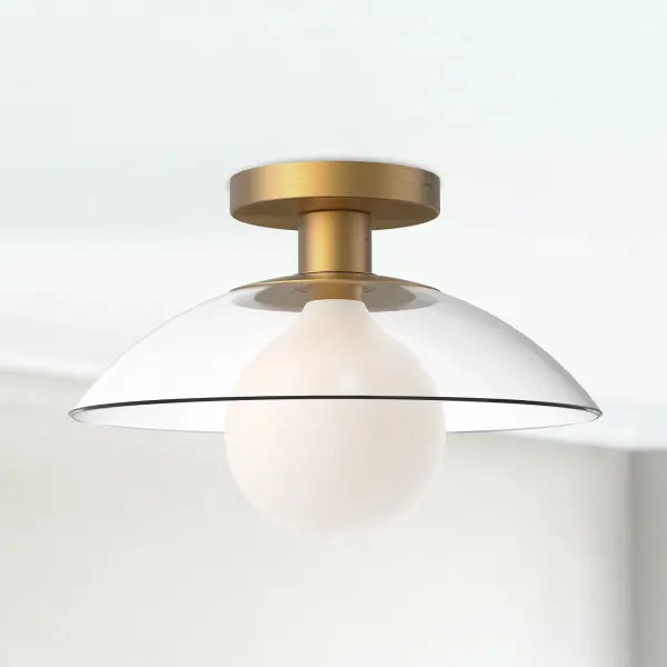 The Francesca combines mid-century Sputnik design with modern glass petals for a unique statement piece. Its 12-inch size makes it perfect for hallways, entryways, and smaller spaces needing decorative flair. - alternate view