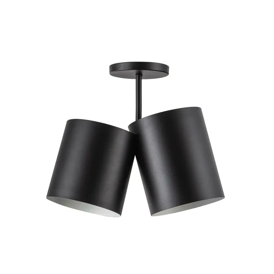 Keiko 14-Inch Semi-Flush Mount in Matte Black - Image 6