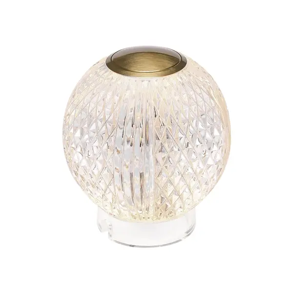 The Marni portable lamp combines sophisticated transitional styling with modern functionality. Featuring integrated LED lighting, rechargeable battery, and intuitive tap dimming, this compact lamp delivers warm ambiance anywhere without cords.