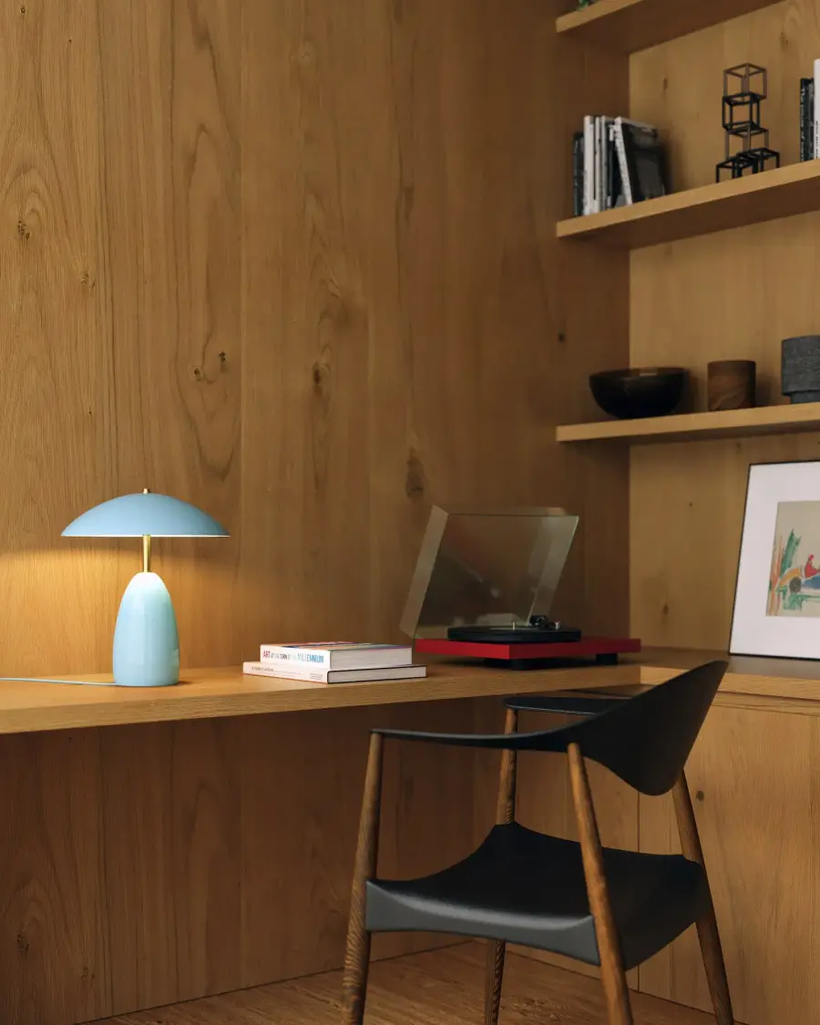 Vibrant Contemporary Table Lamp with Integrated LED - Image 3