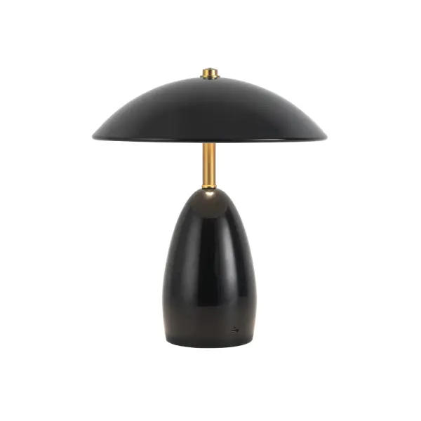 The Poppy table lamp brings bold style and modern functionality with its glossy black finish and integrated LED technology. Perfect for adding a pop of contemporary design to any room with warm 3000K lighting.