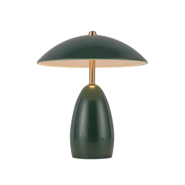 Vibrant Pine Green Table Lamp Adds Bold Color & Warm LED Light - Image 18