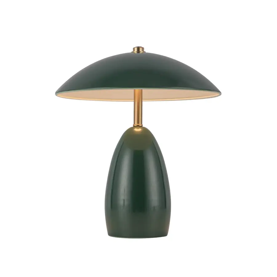 Vibrant Pine Green Table Lamp Adds Bold Color & Warm LED Light - Image 18