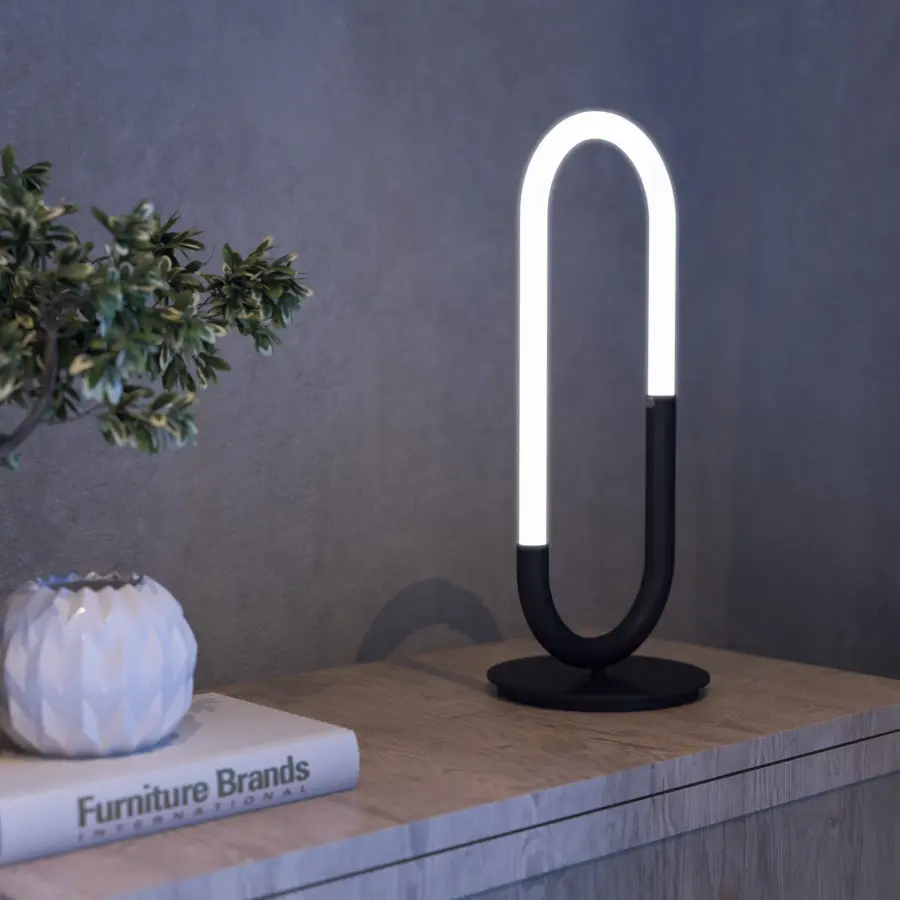 Sleek Contemporary Table Lamp with Integrated LED Warmth - Image 4