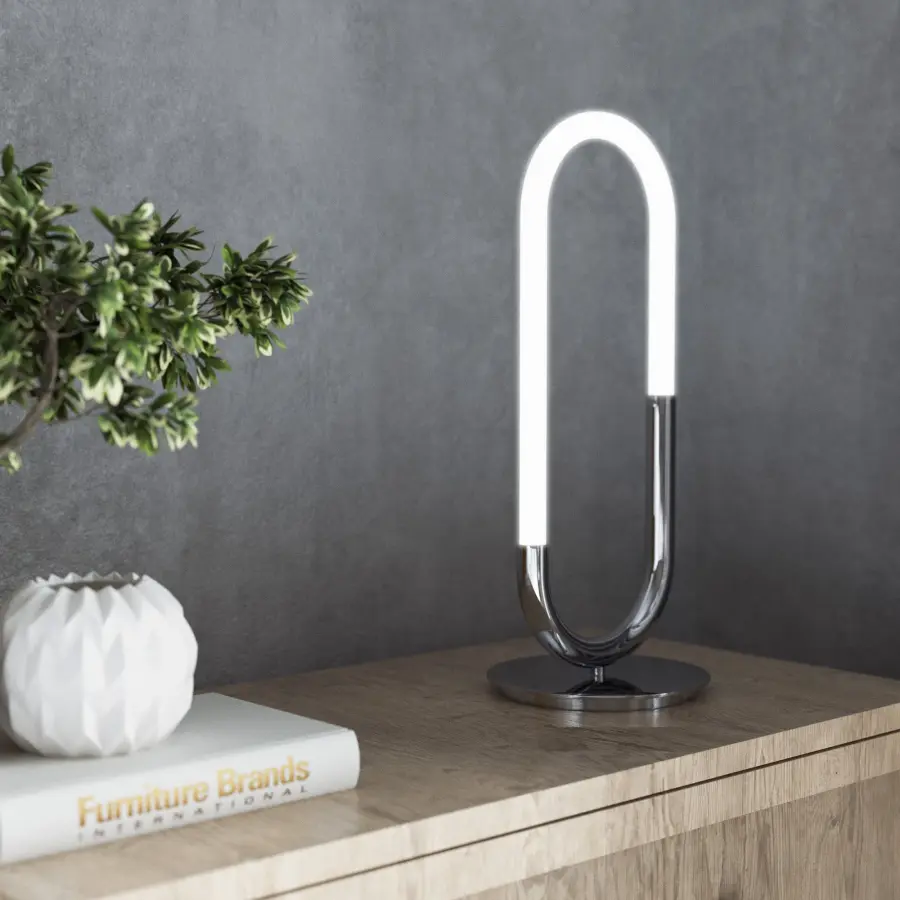 Sleek Contemporary Table Lamp with Integrated LED Warmth - Image 5