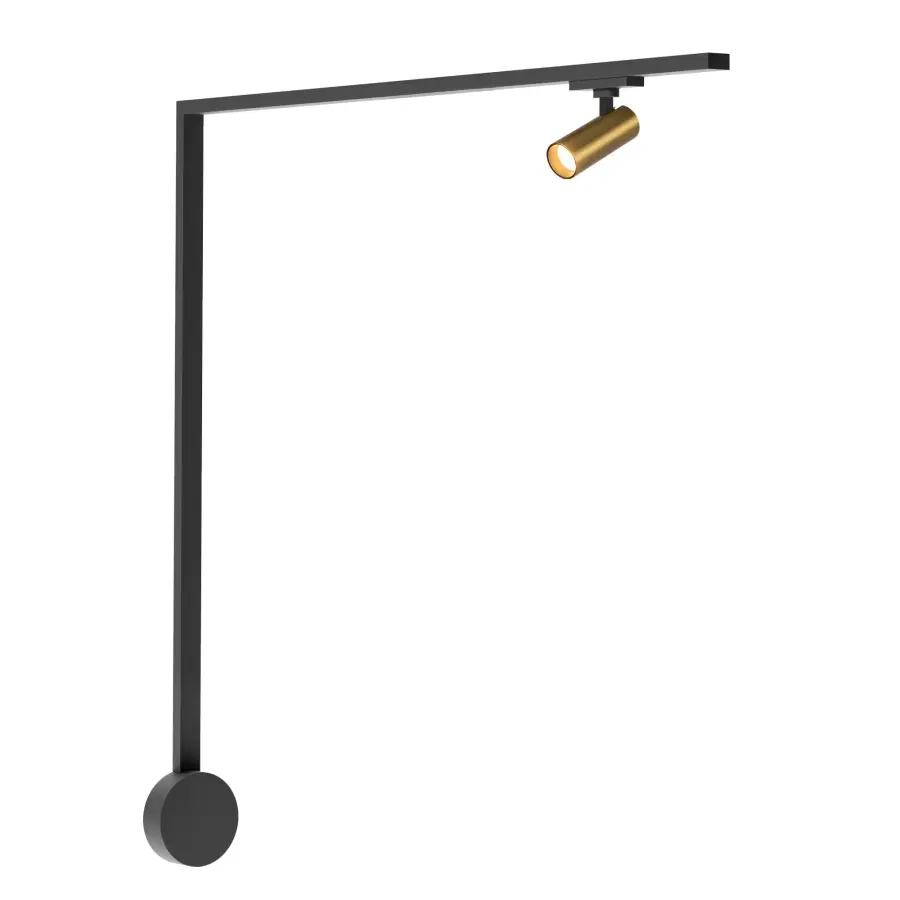 Paolo LED Adjustable Spotlight Track Kit in Black