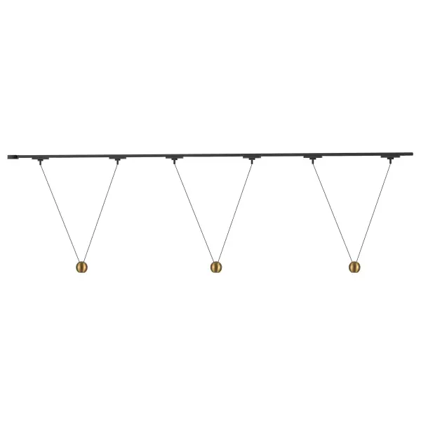 The Faria Double brings contemporary elegance to track lighting with its minimal rounded pendants suspended between dual wires. Integrated LED with adjustable 120-inch wires offers exceptional flexibility for customizing your space.