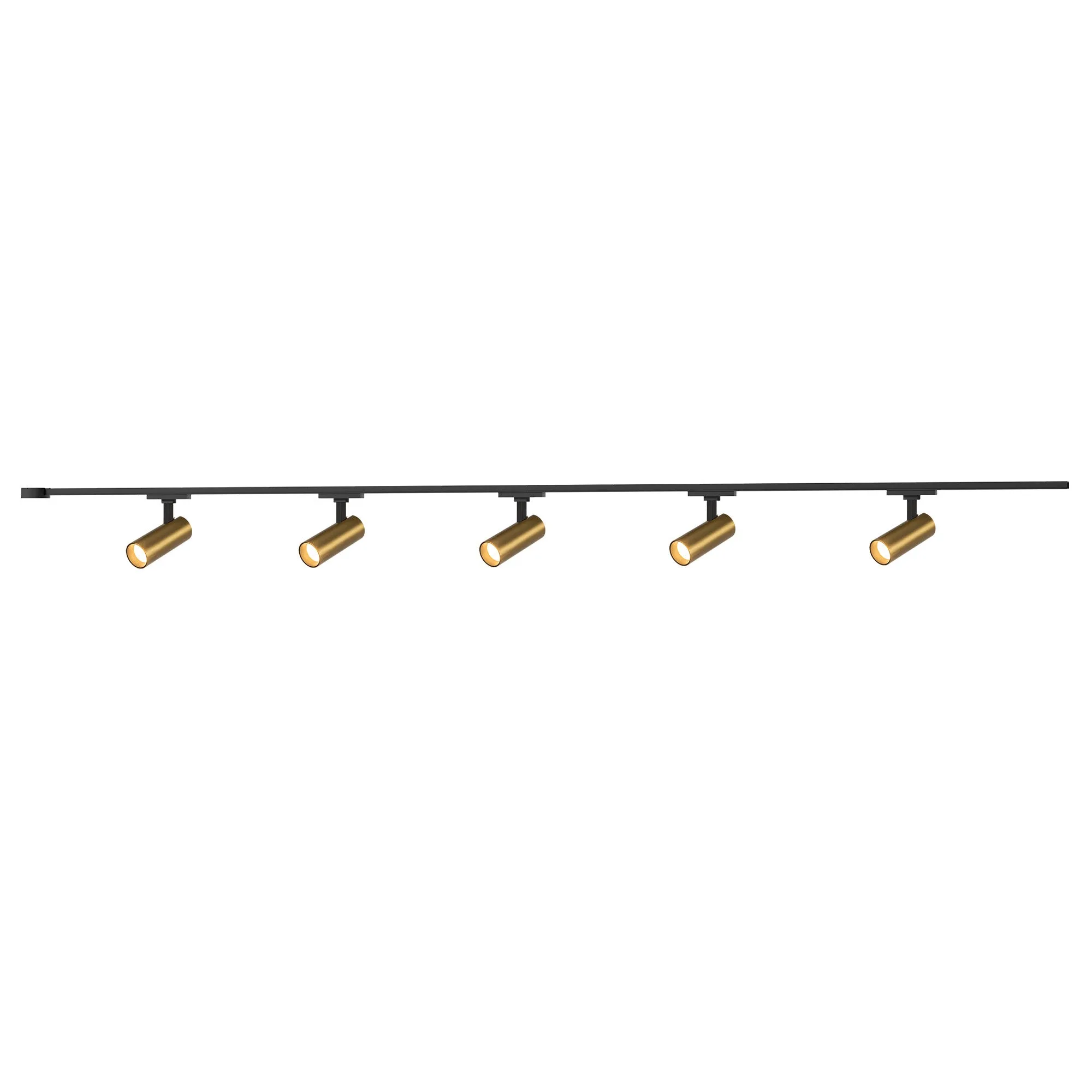 Paolo LED Adjustable Spotlight Track Kit in Black