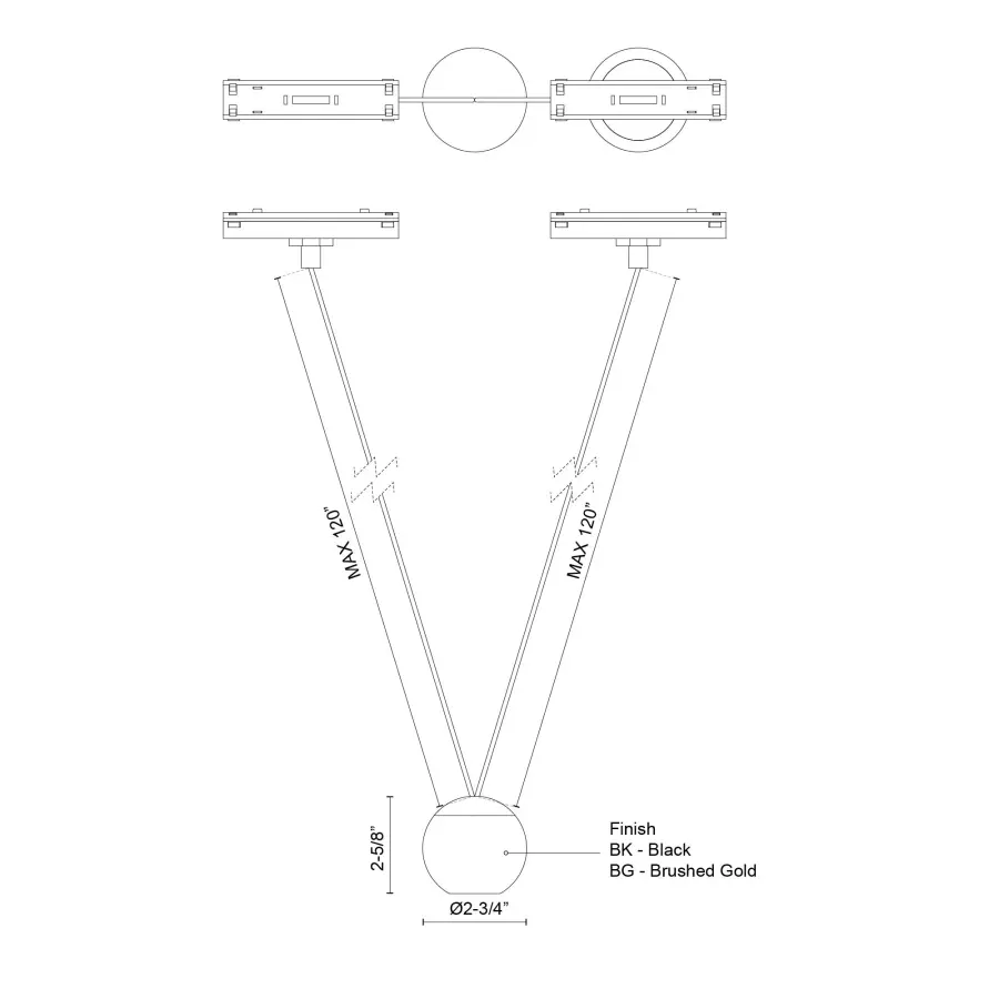 Faria Double 3-in Trilo Track Pendant - Image 7