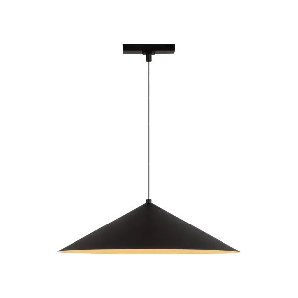 The Luiz track pendant brings contemporary style to the versatile Trilo track system. Its distinctive triangular shade makes a bold statement while integrated LED technology eliminates bulb replacement hassles.