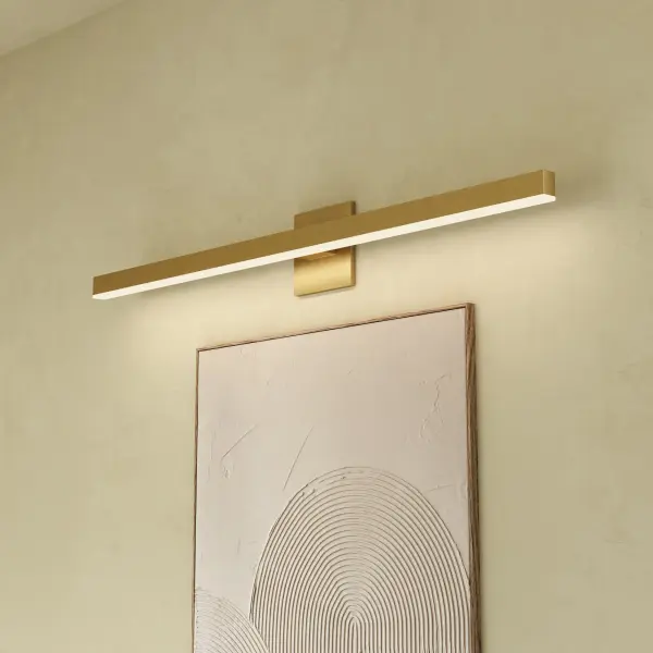The Vega vanity light delivers clean, modern illumination with its slim 37-inch profile and integrated LED technology. Perfect for bathrooms and hallways, this fixture offers even light distribution and flexible installation. - alternate view