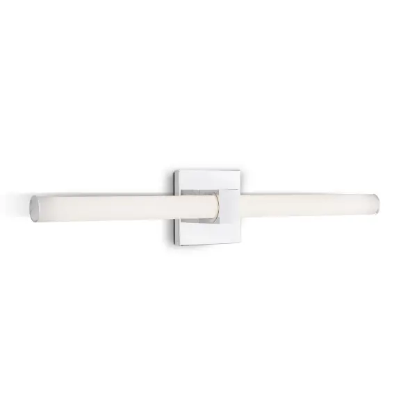 The Fresno vanity light combines minimalist design with practical functionality. Its linear opal glass tube and chrome finish create a clean, contemporary look perfect for modern bathrooms and hallways.