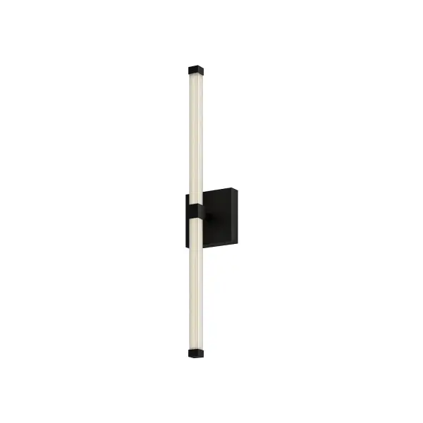 The Blade 24-inch vanity light combines artistic linear design with functional acrylic ribbed diffusers to deliver spectacular illumination. Perfect for modern bathrooms and high-traffic areas with integrated LED technology.
