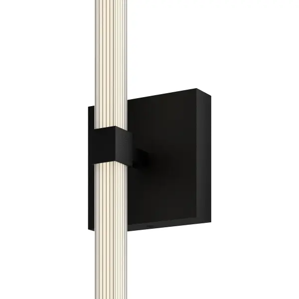 The Blade 32-inch vanity light combines artistic linear design with functional integrated LED lighting. Its ribbed acrylic diffusers deliver tremendous depth of light, perfect for high-traffic areas requiring quality illumination. - alternate view