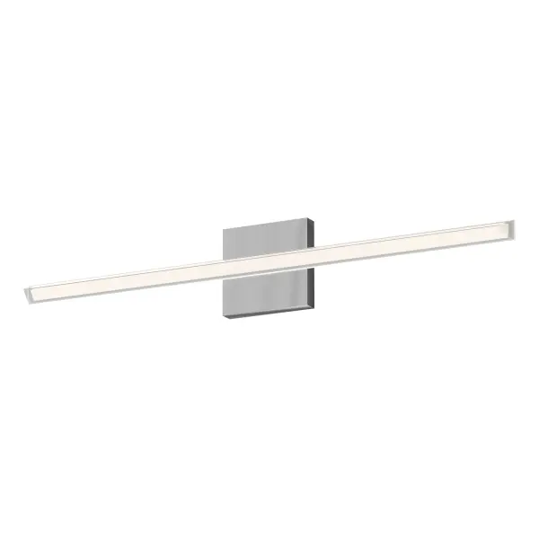 The Saphir 34-inch vanity light combines contemporary design with practical versatility. Its distinctive triangular ribbed diffuser creates visual depth while the integrated 3000K LED provides warm, flattering illumination perfect for bathrooms and entryways.