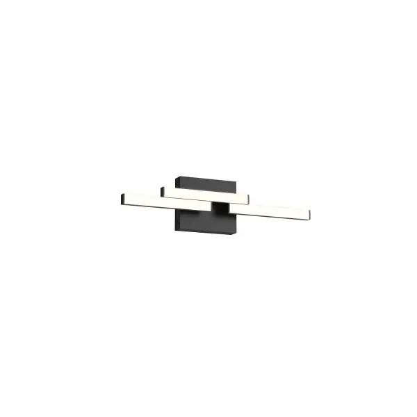 The Anello Minor features two layers of offset metal bands creating a striking architectural statement. Integrated LED with warm 3000K lighting provides excellent illumination while the asymmetric design offers visual interest from every angle.