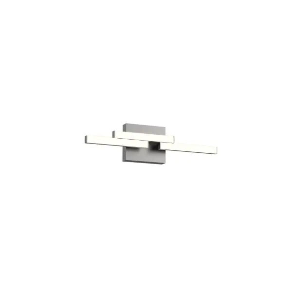 The Anello Minor features two layers of offset metal bands creating a striking architectural statement. Integrated LED with warm 3000K lighting provides excellent illumination while the asymmetric design offers visual interest from every angle. - alternate view