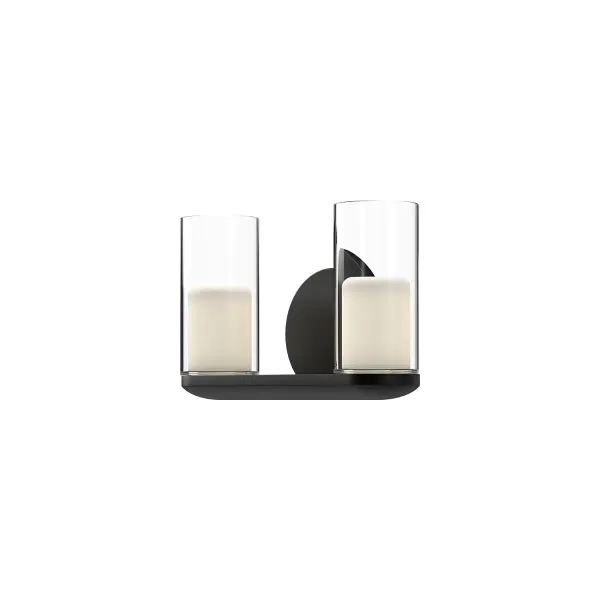 The Birch vanity light brings romantic candlelight ambiance to modern bathrooms with clear glass cylinders and frosted diffusers. Integrated LED technology provides warm 3000K lighting while the clean design complements various decor styles.