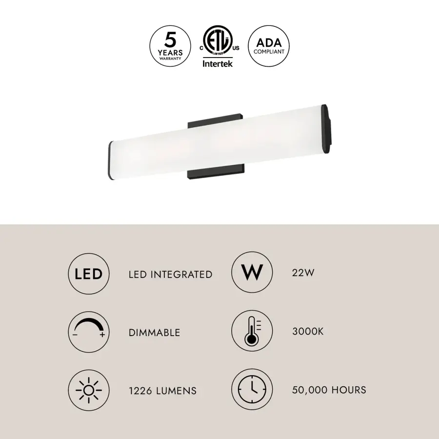 Sleek Modern Vanity Light with Adjustable Positioning - Image 4