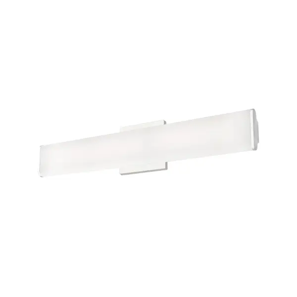 The Ferguson vanity light combines minimalist design with practical functionality. Its geometric oblong diffuser provides even, glare-free illumination while the innovative sliding track system allows perfect positioning during installation. - alternate view