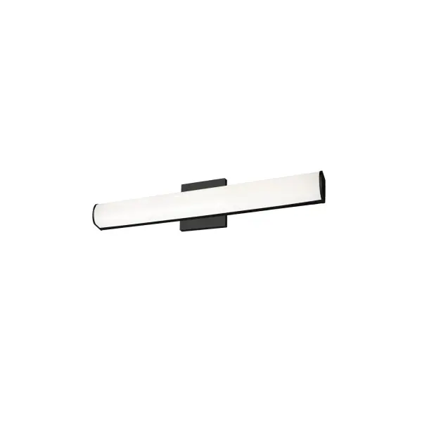 The Longitude vanity light combines minimalist design with practical functionality. Its extruded rounded diffuser provides even, glare-free illumination while the sliding lamp assembly allows precise positioning during installation. - alternate view