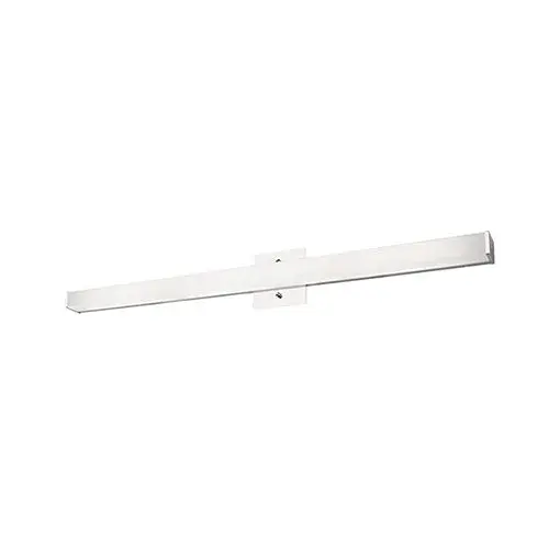 The Jane-Slim delivers modern simplicity with its clean rectangular acrylic diffuser and polished chrome accents. Integrated 3000K LED provides warm, even illumination perfect for bathroom vanities. Versatile horizontal or vertical mounting adapts to various spaces. - alternate view
