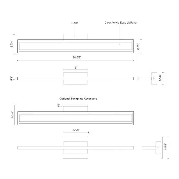 Modern LED Vanity Light with Clean Angular Design - Image 8