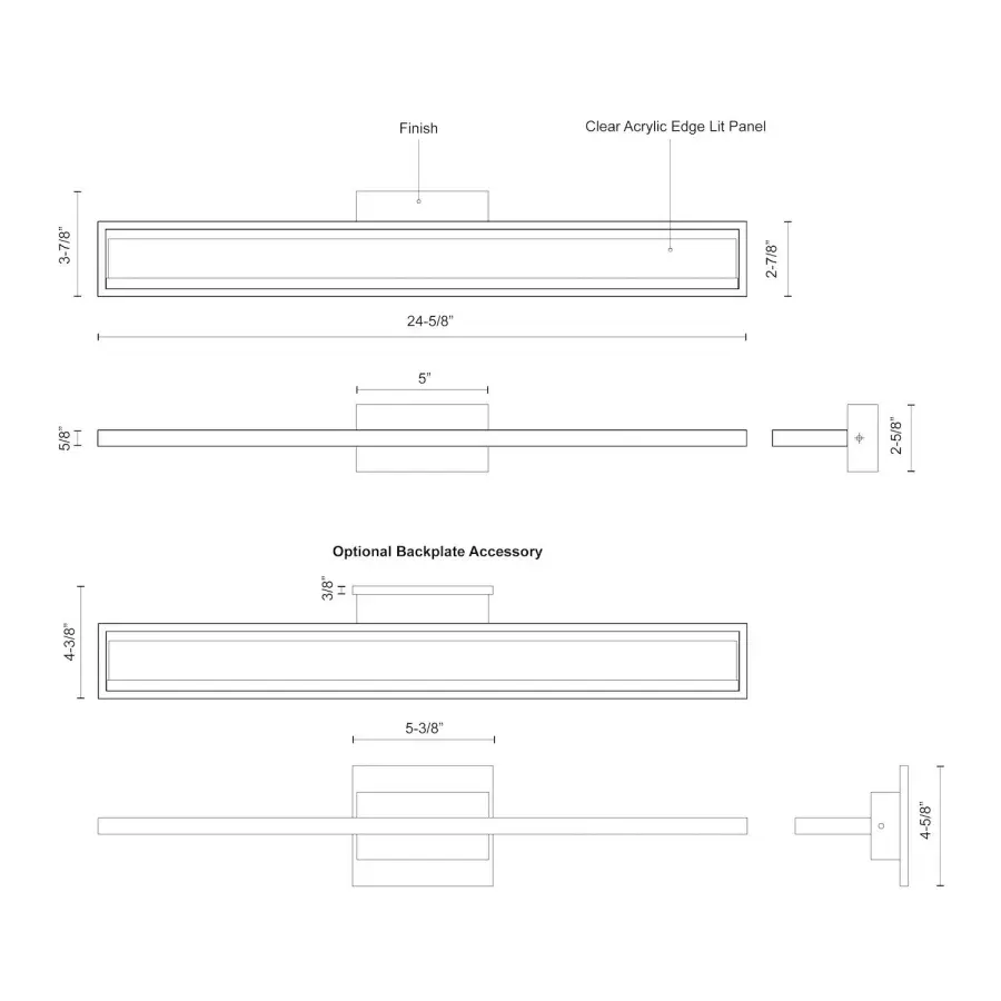 Modern LED Vanity Light with Clean Angular Design - Image 8