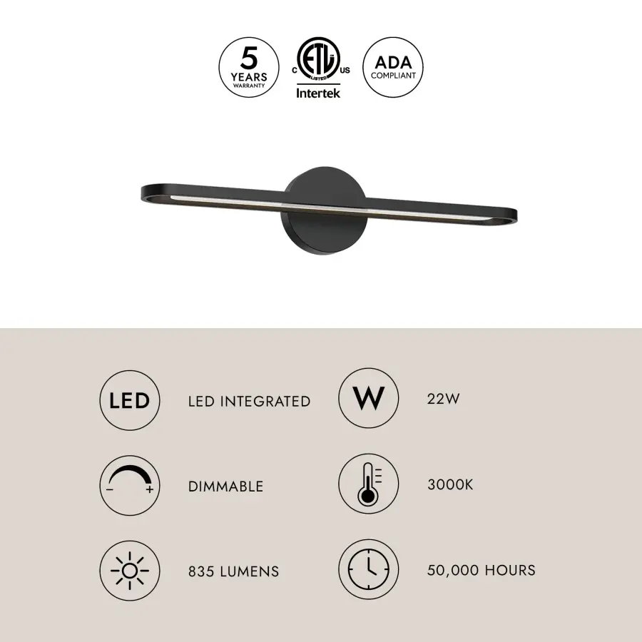 Modern Geometric Vanity Light with Integrated LED Technology - Image 7