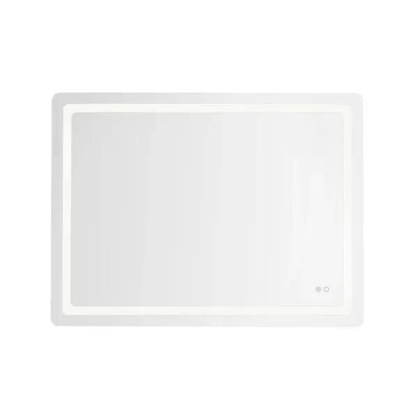 The Seneca 48-inch vanity mirror combines modern elegance with practical functionality. Its frameless design and integrated LED lighting with five selectable color temperatures make it perfect for makeup application and grooming.