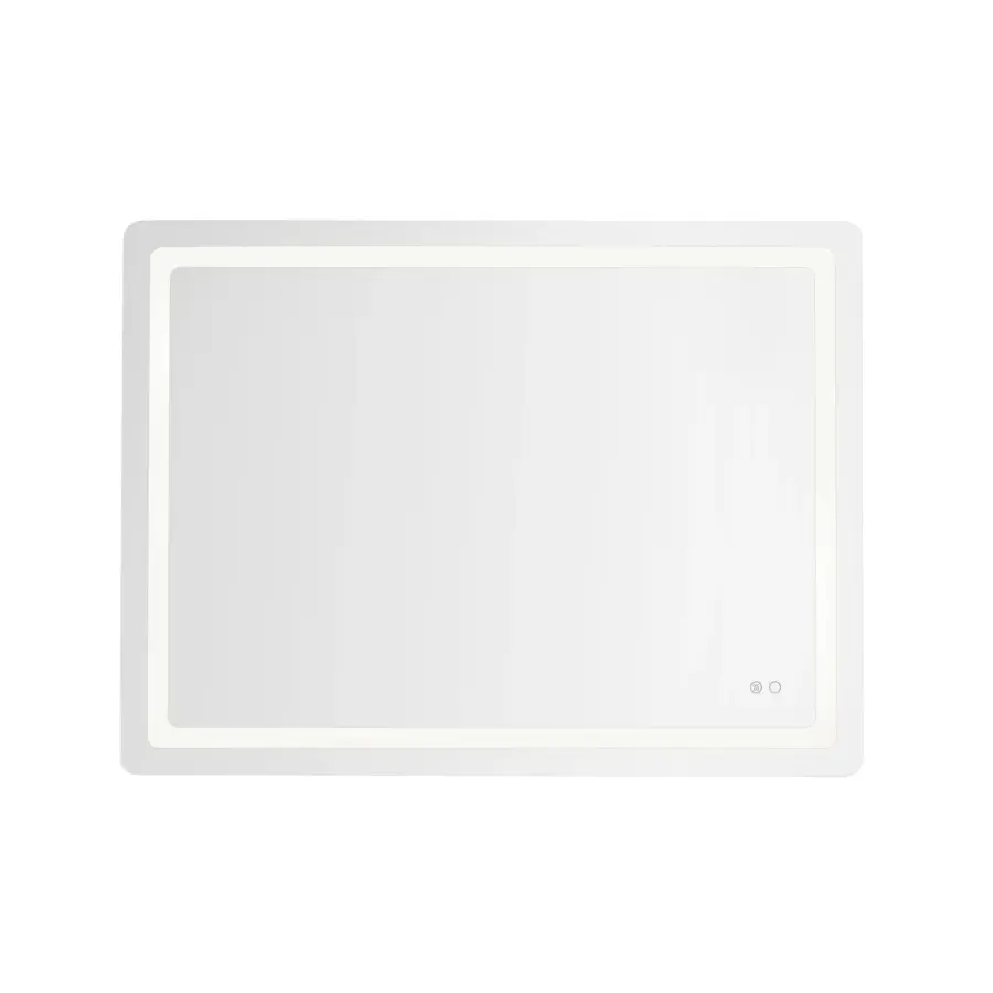 Seneca LED Vanity Mirror in Sandblasted Mercury Edge