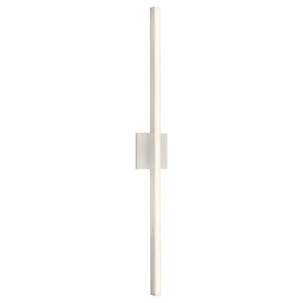 The Vega 36-inch wall sconce delivers state-of-the-art LED lighting with a slim, sophisticated profile. Its full-length frosted acrylic diffuser provides even illumination, while the brushed gold finish adds warmth and elegance to any space. - alternate view