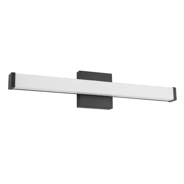 The Geri 24-inch vanity light combines sleek minimalist design with practical functionality. Its integrated LED and 5-color temperature switch make it ideal for bathrooms and dressing areas where lighting needs vary throughout the day. - alternate view