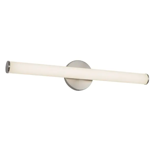 The Tectra 24-inch vanity light delivers minimalist sophistication with practical functionality. Its integrated LED and 5-color temperature options make it ideal for bathrooms requiring customizable lighting.