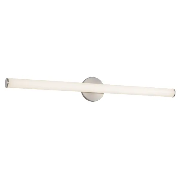 The Tectra combines minimalist design with practical functionality. Its 36-inch linear profile and integrated LED with 5 color temperature settings (2700K-5000K) make it ideal for modern bathrooms requiring versatile, energy-efficient lighting.
