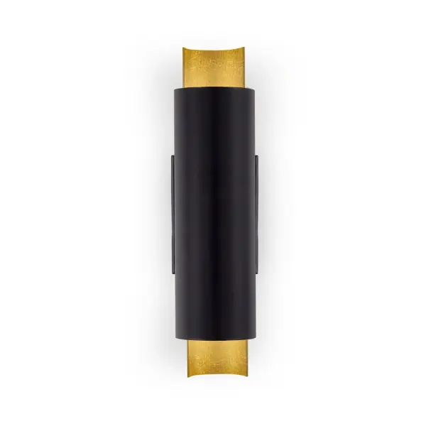 The Dela 16-inch wall sconce brings Art Deco glamour to contemporary spaces with its distinctive two-tone metallic finish and integrated LED technology. Perfect for bathrooms and hallways where style meets function.